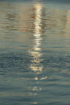 Reflections on water during sunset Stock Photos