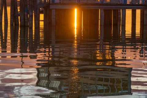 Reflections in the water of a lake Stock Photos