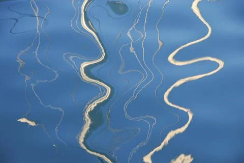 Reflections on water suited to the background Stock Photos