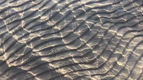 Reflections on water surface and sand bottom Stock Footage 134124128