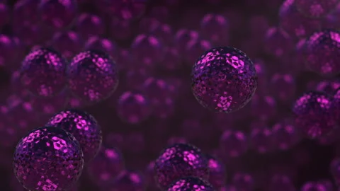 Reflective Balls Purple Stock Footage 86763644