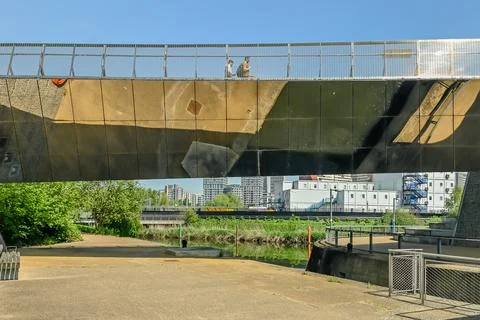 Reflective bridge Stock Photos