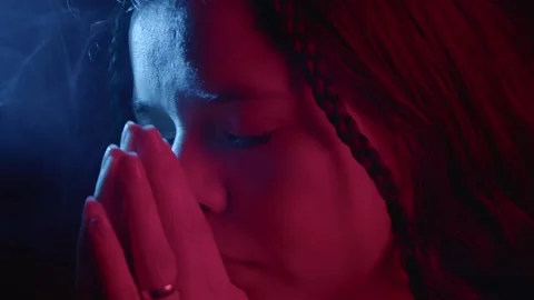 Reflective Close-up with Dramatic Lighting Stock Footage 321202962