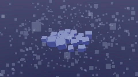 Reflective Cube Field 4K Stock Footage 338382795