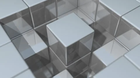 Reflective Cube Pattern Background Stock Footage 58952146