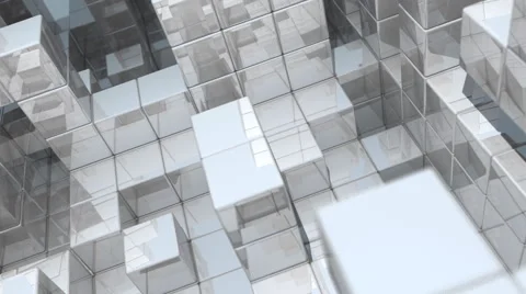 Reflective Cube Walls Angle 库存影片 57907249