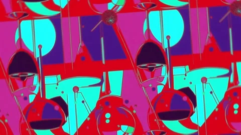 Reflective disco floor pattern — Rotation Motion Stock Footage 308252311