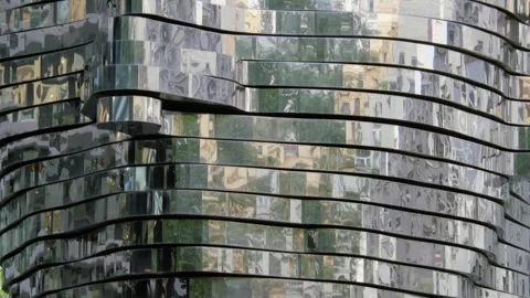 Reflective Facade of Kafka's Monument Stock Footage 270147690