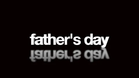 Reflective Fathers Day text floating on water in 3d Stock Footage 270369039