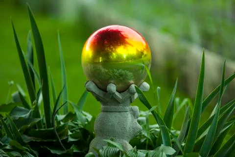 Reflective Garden Globe Stock Photos