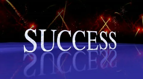Reflective Glass Floor with "SUCCESS!" LOOP Stock Footage 377130