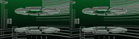 Reflective Halos Stereoscopic 3D 库存影片 20499123