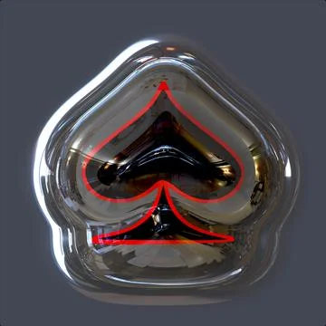 Reflective illustration of a card from a deck. Stock-Illustration
