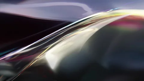 Reflective Liquid Chrome Wave With Sleek Holographic Highlights Stock Footage 328269386