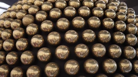 Reflective metallic sphere pattern Stock Footage 335862094