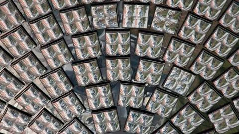 Reflective mirrors Stock Photos