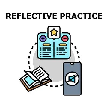 Reflective practice conceptualizing self assessment and learning process Stock Illustration