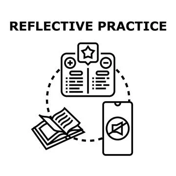 Reflective practice conceptualizing self assessment and learning process Stock Illustration