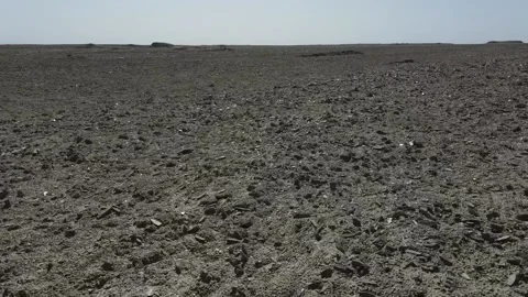 Reflective quartz in a desert riverbed, glitter like diamonds, Qinghai China Stock Footage 138936123
