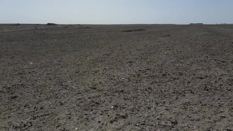 Reflective quartz in a desert riverbed, glitter like diamonds, Qinghai China Stock Footage 138936219