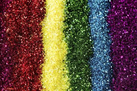 Reflective rainbow glitter Stock Photos