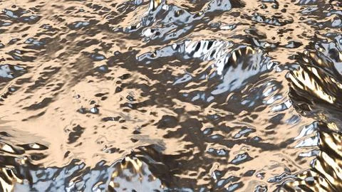 Reflective Silver Mountain Texture 3d render. Stockillustratie