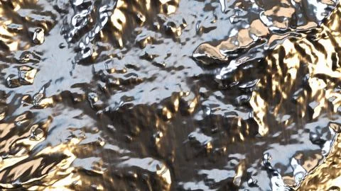 Reflective Silver Mountain Texture 3d render. Illustrazione stock