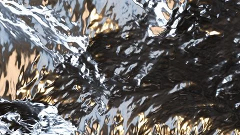 Reflective Silver Mountain Texture 3d render. Illustrazione stock
