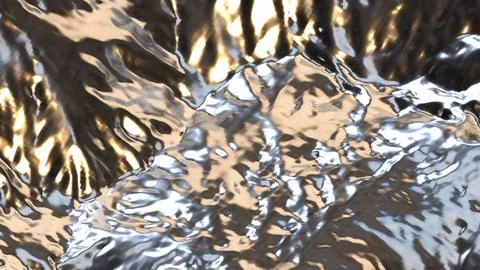 Reflective Silver Mountain Texture 3d render. Illustrazione stock