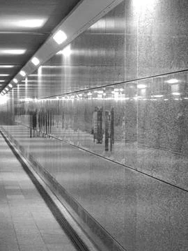 Reflective subway tunnel Stock Photos