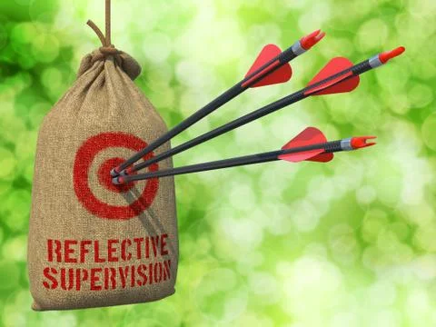Reflective Supervision - Arrows Hit in Target. Illustrazione stock