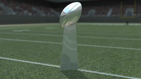 Reflective Trophy in Stadium Stock Footage 58952034