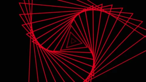 Reflective tunnel with neon rectangular shapes. 3d Abstract seamless backgr.. Stock Footage 237429425