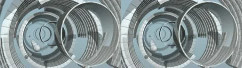 Reflective Tunnel - Stereoscopic 3D 库存影片 15418339