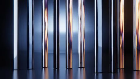 Reflective vertical panels forming an elegant Christmas background 스톡 사진