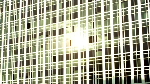 Reflective Window Facade - Office Buidling Paris Stock Footage 79258472