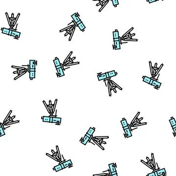 Reflector planetarium vector seamless pattern Stock Illustration