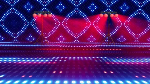 Reflector Stage Lights in a 3D animation Stock Footage 233657617