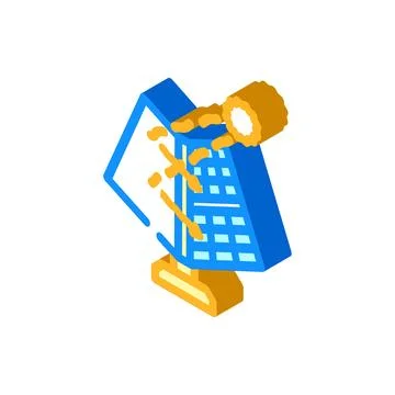 Reflectors solar panel isometric icon vector illustration 스톡 일러스트