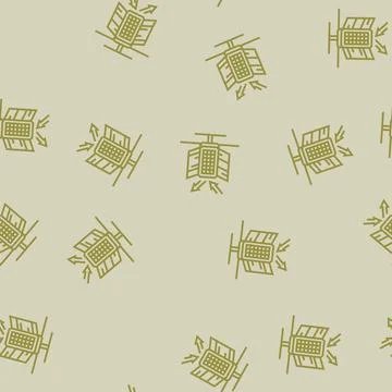 Reflectors solar panel line seamless pattern Stock Illustration