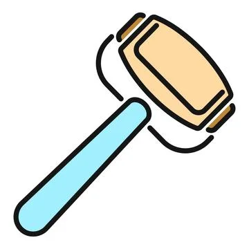 Reflex hammer providing checkup and health assessment Illustration