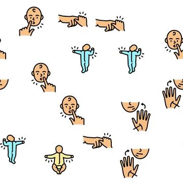 Reflex Of Human Neurology System vector seamless pattern Illustrazione stock
