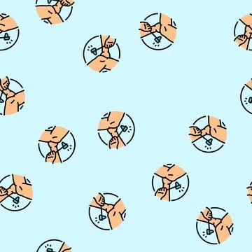 Reflex testing neurologist vector seamless pattern Stock Illustration