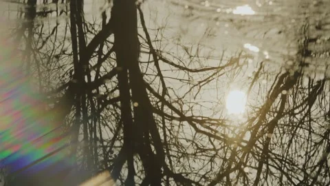 Reflex On The Water Of Abstract Forms Stock Footage 151382183