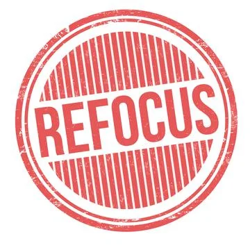 Refocus grunge rubber stamp Stock Illustration