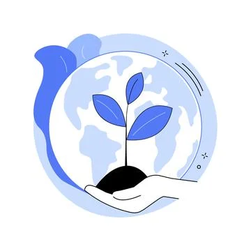 Reforestation abstract concept vector illustration. Stock Illustration