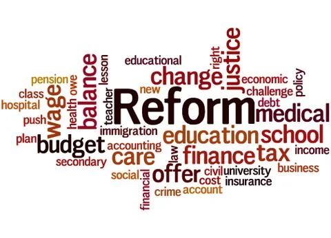 Reform, word cloud concept Stock Illustration