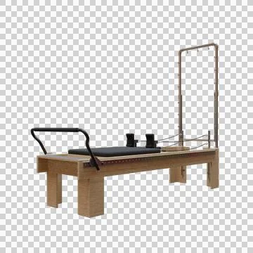 Reformer Pilates Front Side View Ilustração Stock