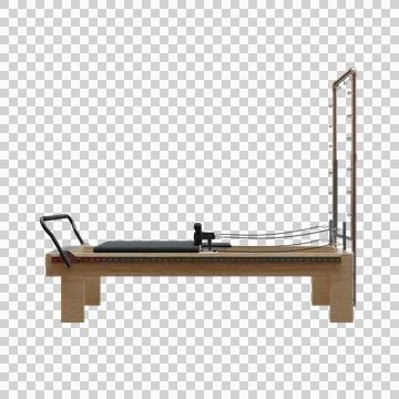 Reformer Pilates Side View 스톡 일러스트