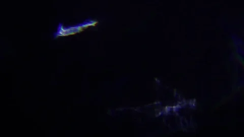 Refracted Floating Rainbow Ribbon Stock Footage 76770833